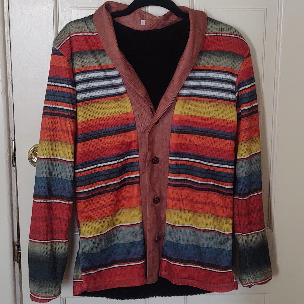 🆓 BOGO! 🆓 NWOT Fleece Lined Striped Sweater